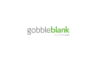 GobbleBlank Logo green merge sans serif