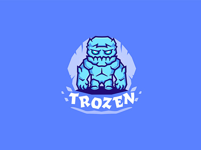 Ice Golem Cartoon mascot logo design animal cartoon character cold creature cute design fantastic freeze giant golem ice icon illustration logo mascot monster vector