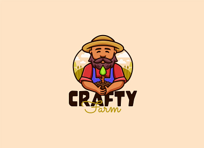 Farmer Cartoon mascot logo design agriculture branding cartoon character cute design emblem farm farmer graphic harvest illustration logo logomascot man mascot organic person sign vector