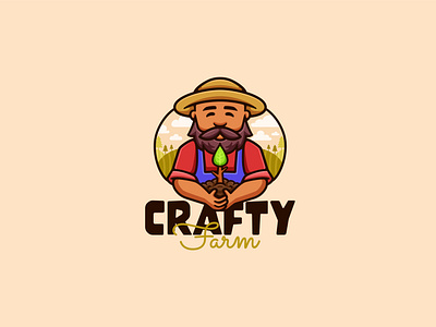 Farmer Cartoon mascot logo design