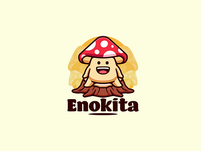 Mushroom Cartoon mascot logo design