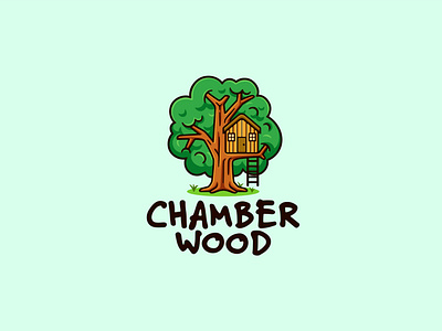 Tree House Cartoon mascot logo design branding building cartoon character cute design estate house illustration illustrator logo logocartoon logomascot logotoon mascot plant property tree ui vector