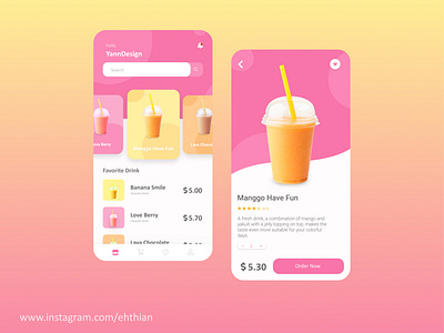 Lest Drink App branding daily ui drink drink menu drinking favorite ice indonesia manggo mobile ui ui uidesign uiux