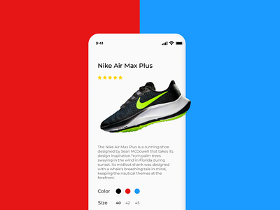 Nike Sneaks Store app design minimal ui ux