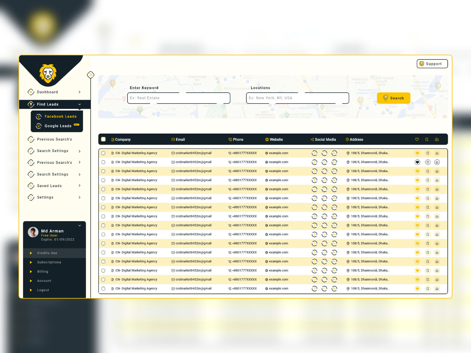 Lead Generation Application | UI Design | Adobe XD by MD ASHIK MIAN on ...
