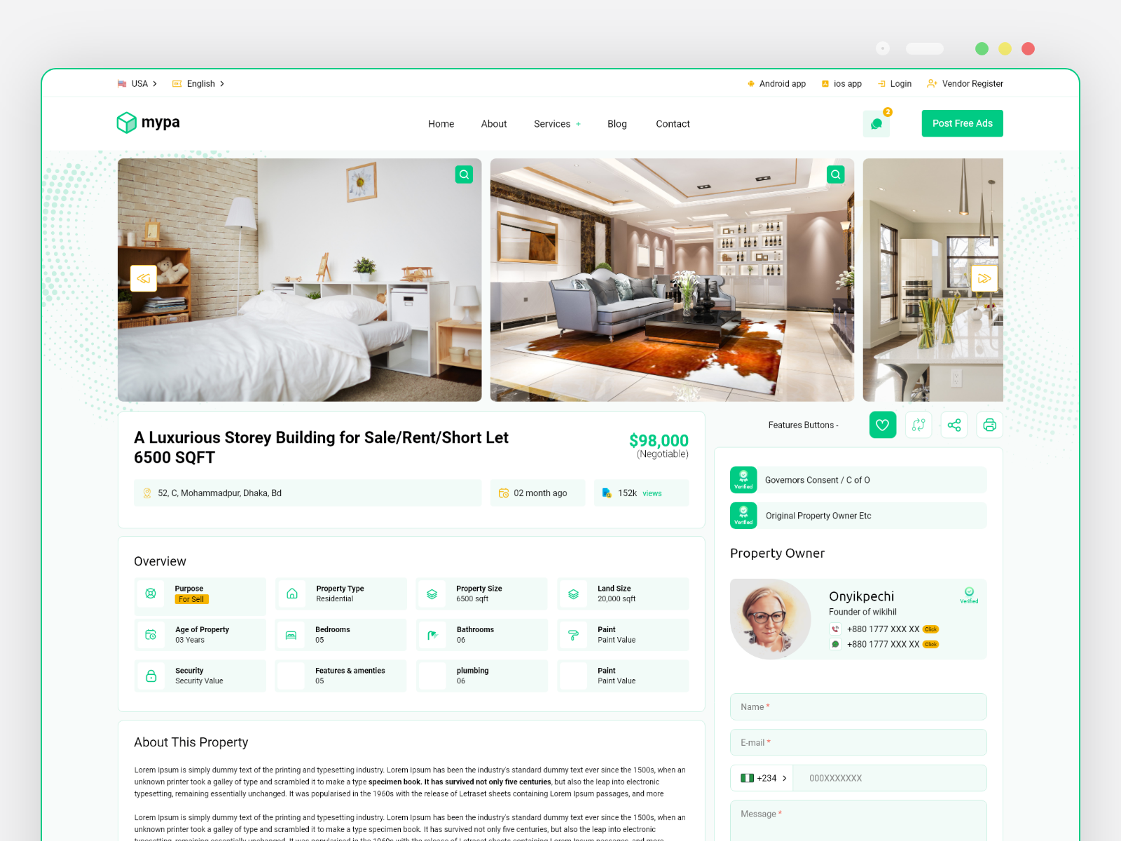 Single Property View UI Design Adobe XD by MD ASHIK MIAN on Dribbble