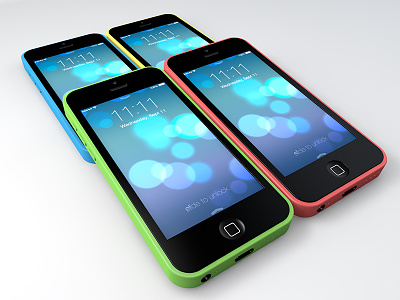 iPhone 5c Freebie Renders 3d 5c apple c4d design freebie interface ios7 iphone5c mockup ui