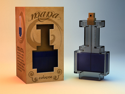 8-bit Perfume Package Design 3d 8 bit bottle c4d cinema4d mana package design potion