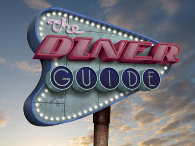 Diner Sign book jacket diner illustrator logo photoshop retro sign typography