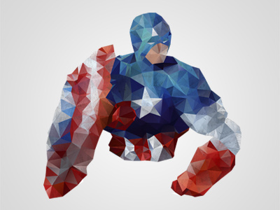 Captain America avengers captain america polygon superhero