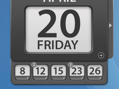 Minimal Calendar Interface app calendar interface mac ui