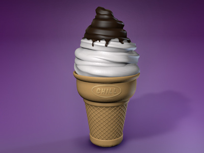 Ice Cream 3d c4d cinema 4d cone dessert ice cream icon render