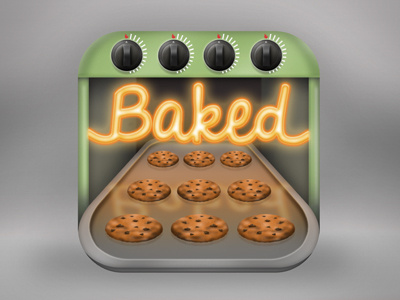 Baked App Icon baking cookies cooking icon iphone oven