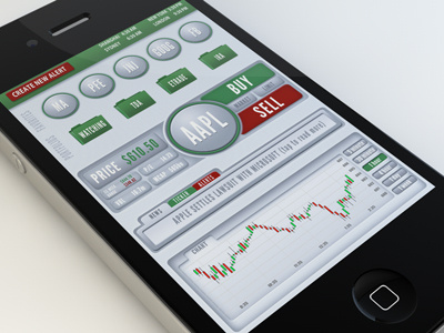 Stock Tracking App app apple design interface iphone stock market stocks ui