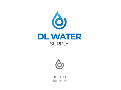 DL Water Supply Logo branding design digital icon illustration logo logo design logotype ui ux vector