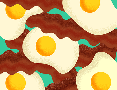 Bacon & Eggs (The Breakfast Series #1) bacon breakfast eggs illustration textured wallpaper