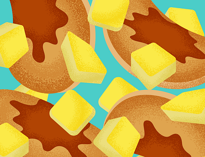 Pancakes (The Breakfast Series #3) breakfast butter illustration pancakes textured