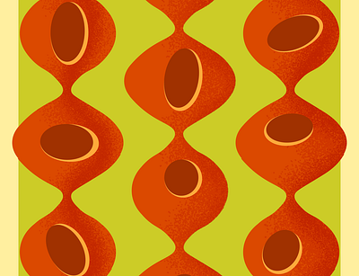 Muscle (Biologique/Synthétique #3) abstract artificial illustration orange organic textured yellow