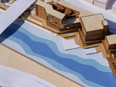 Waterfront development_ Handmade model