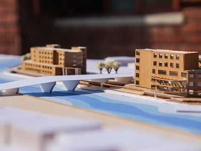 Waterfront development_ Handmade model