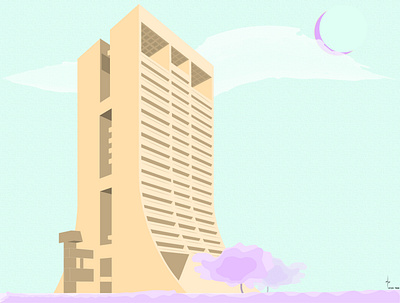 NDMC architecture architecture illustration brutalism heritage iconic illustration postmodern render