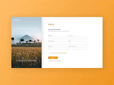 Daily UI Practice - Day 001 : Sign Up Page animation graphic design uiux