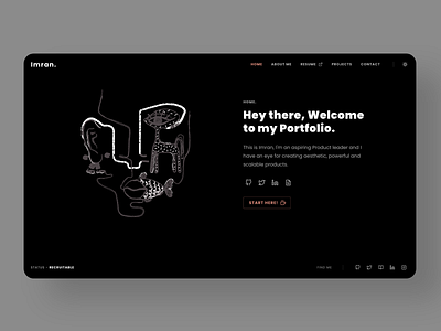 Imran's Portfolio animation app design graphic design illustration imranmd portfolio product typography ui ux web website
