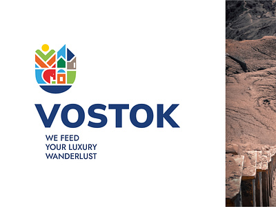 Vostok company logo branding colorful design graphic design illustrator kazakhstan logo logotype tourism