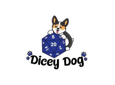 Dicey Dog animal logo dog logo logo design mascot logo pet logo vector