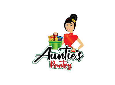 Auntie's Pantry chinese culture design graphicdesign illustration logo logo design mascot logo restaurant logo rubyarochonadesigns vector