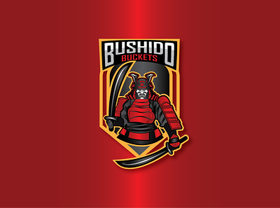 Bushido Buckets design gaming logo graphicdesign logo logo design mascot logo rubyarochonadesigns twitch logo vector