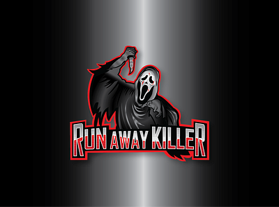 Run Away Killer cartoon logo gaming logo graphicdesign logo logo design mascot logo rubyarochonadesigns twitch logo vector