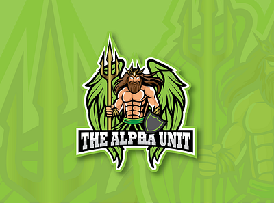 The Alpha Unit design gaming logo graphicdesign illustration king logo logo design mascot logo mighty power powerful rubyarochonadesigns twitch vector wings