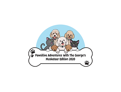 Dogs Cats Gang animal logo cartoon logo cat dog dog gang dog logo family friends golden doodle illustration logo design love mascot logo paws pet logo pet shop logo pet store logo playful poodles rubyarochonadesigns