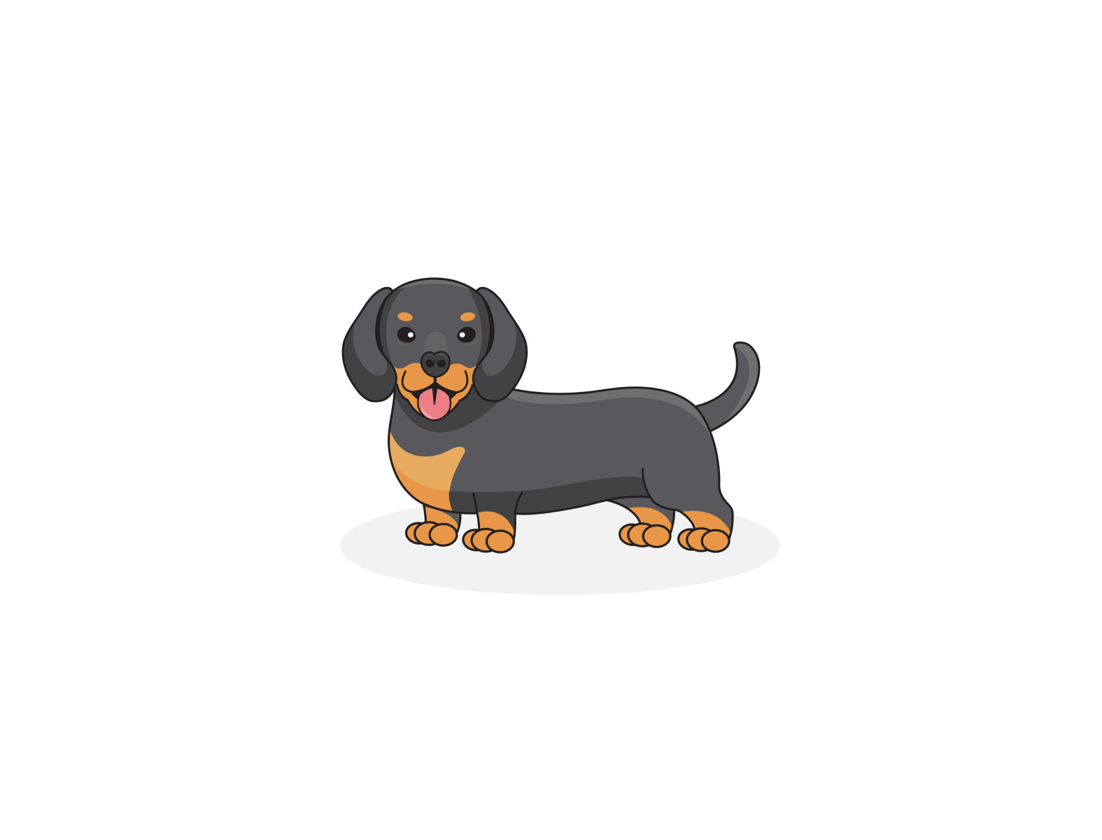 Happy Dachshund by Rubya Nawar Rochona on Dribbble