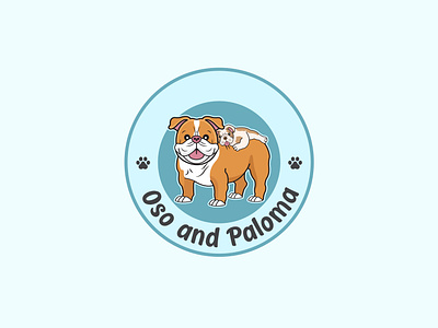 Cartoon Bulldogs americanbulldog animal logo branding bulldog cart cartoon logo design dog logo frenchies graphic design illustration logo logo design mascot logo mascotlogo pet shop logo