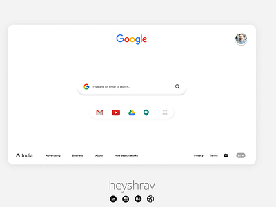 Google Search Page Redesign Concept - Neumorphic/Material Design