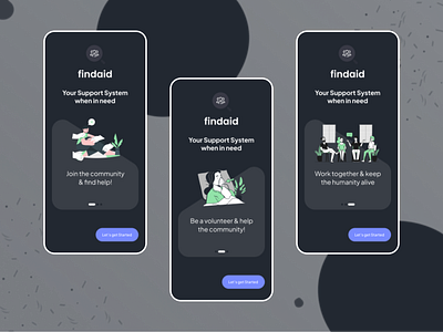 findaid - Onboarding App Screens