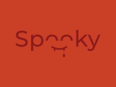 Spooky | Happy Halloween 2020 design dribbbleweeklywarmup halloween halloween design illustration logo logomark minimalism simple logo spooky vampire vector weekly wordmark