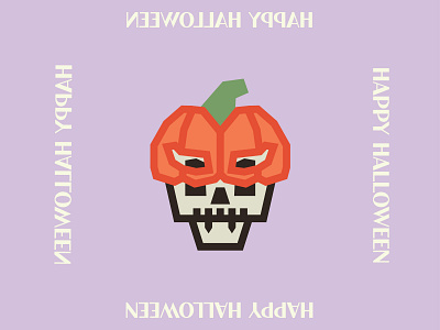 SKUMPKIN | Happy Halloween 2020 design first flat design halloween illustration logo minimalistic art poster art pumpkin simple art simple logo skull spooky typography vampire vector weekly