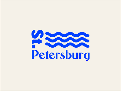 Saint Petersburg | Postcard design blue branding colors design dribbbleweeklywarmup font lettering lettermark logo logodesign logomark minimalist postcard saint petersburg simple logo typedesign typography typography art vector wave