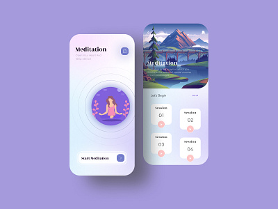 Meditation app design