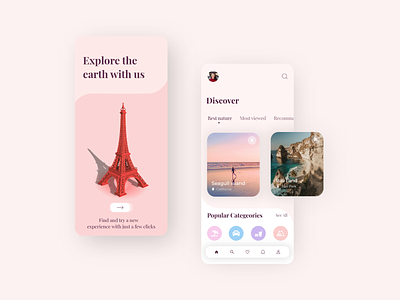 Travel app app appdesign design designer mockup travel app typography ui uidesign uiux ux