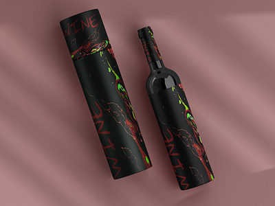 Colorful  Wine label Design