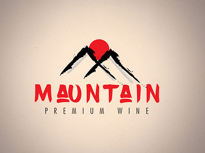 Mauntain / Mountain wine logo Design