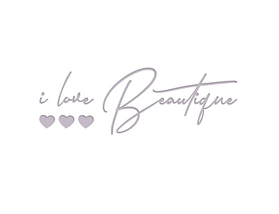 I Love Beautique logo beautique beautique salon branding cosmetic logo design graphic design logo signature logo spa log ty typography