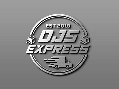 DJS Express Logo branding delivery logo design djs logo graphic design illustration illustrator logo typography ui ux vector