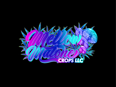Mellow malone logo, cannabis logo, marijuana logo, weed logo branding design graphic design logo typography vector weed logo