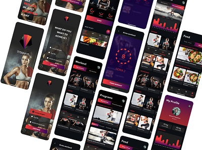 Mobile fitness app UI design ui ux