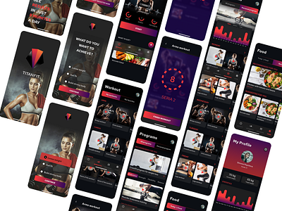 Mobile fitness app UI
